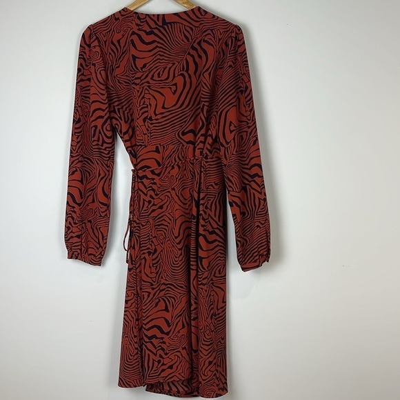 ModCloth wrap dress rust colour size small - Picture 5 of 9